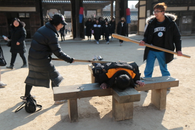 늘해랑학교 민속촌 관람 사진