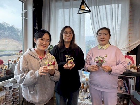 다육아트 체험 진행 모습 다육아트 체험 진행 모습