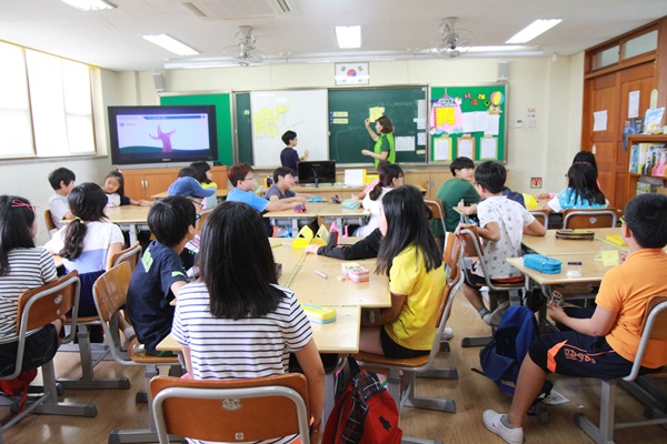 증포초등학교 1회기 진행 모습